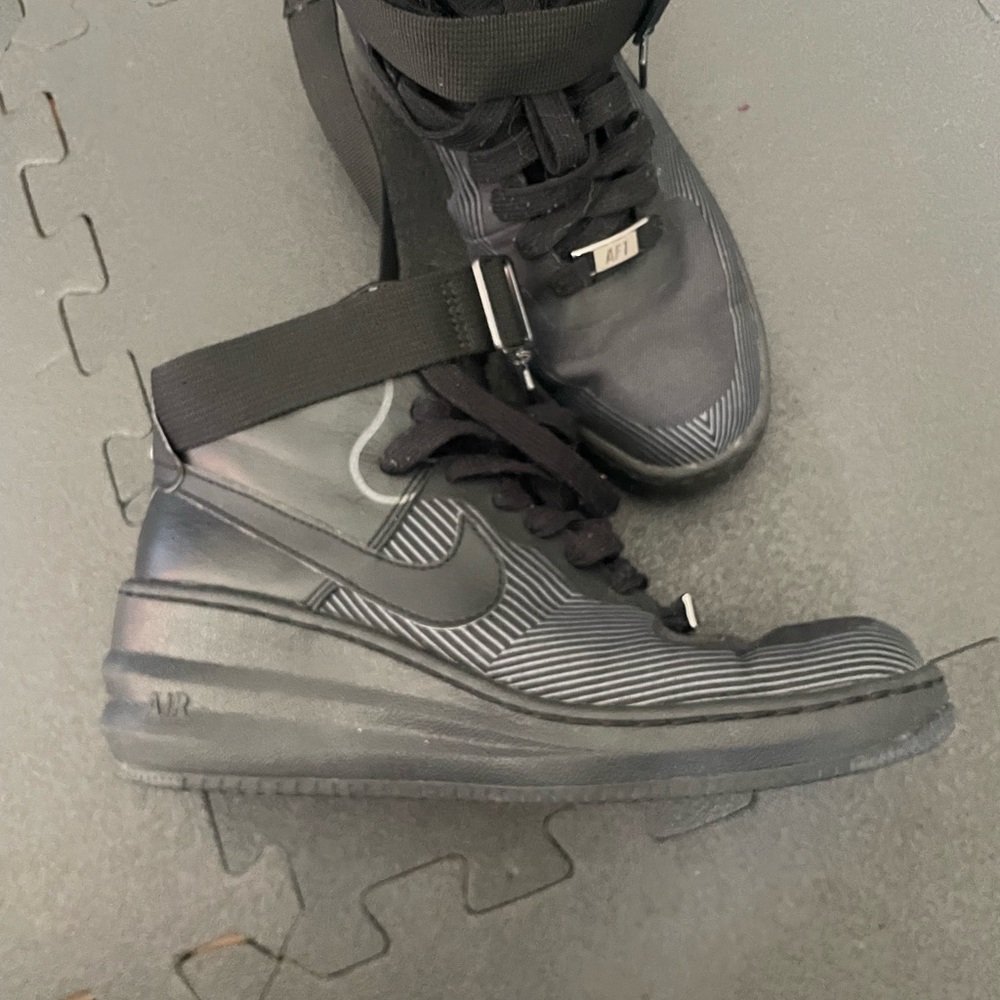 Nike Air Force 1 Lunar Women shoes size 7 High Top Wedge Sneakers - Picture 2 of 8